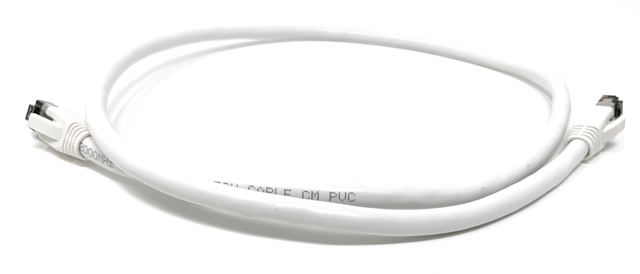 Cat8 Shielded 24AWG 40GB Ethernet Network Cable - 1 Feet - White